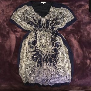 Soft elasticized waist tunic style dress